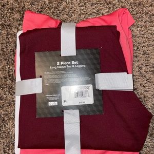 athletic shirt + legging set
